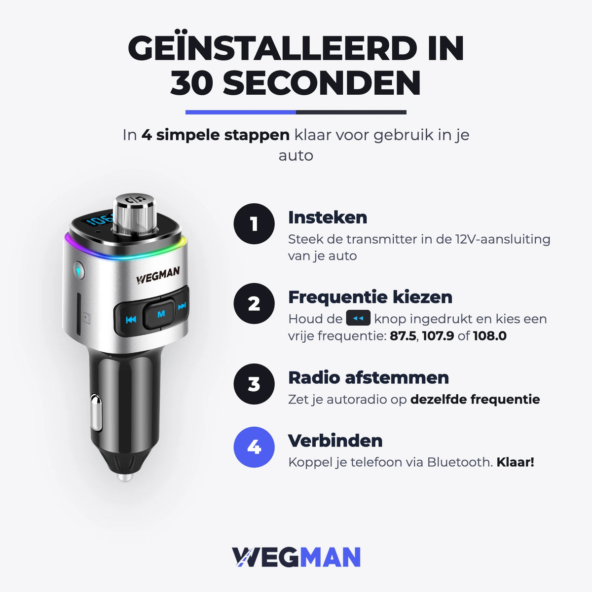 Hoe installeer je een Bluetooth Transmitter voor in de auto