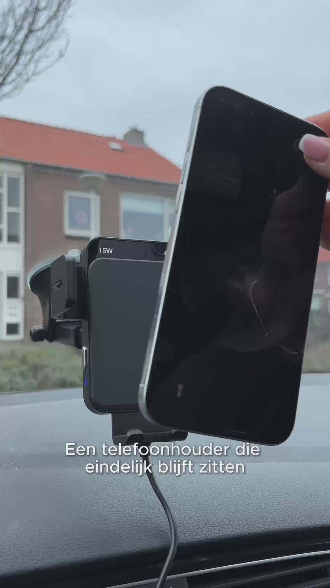 Wegman telefoonhouder met draadloze oplader video